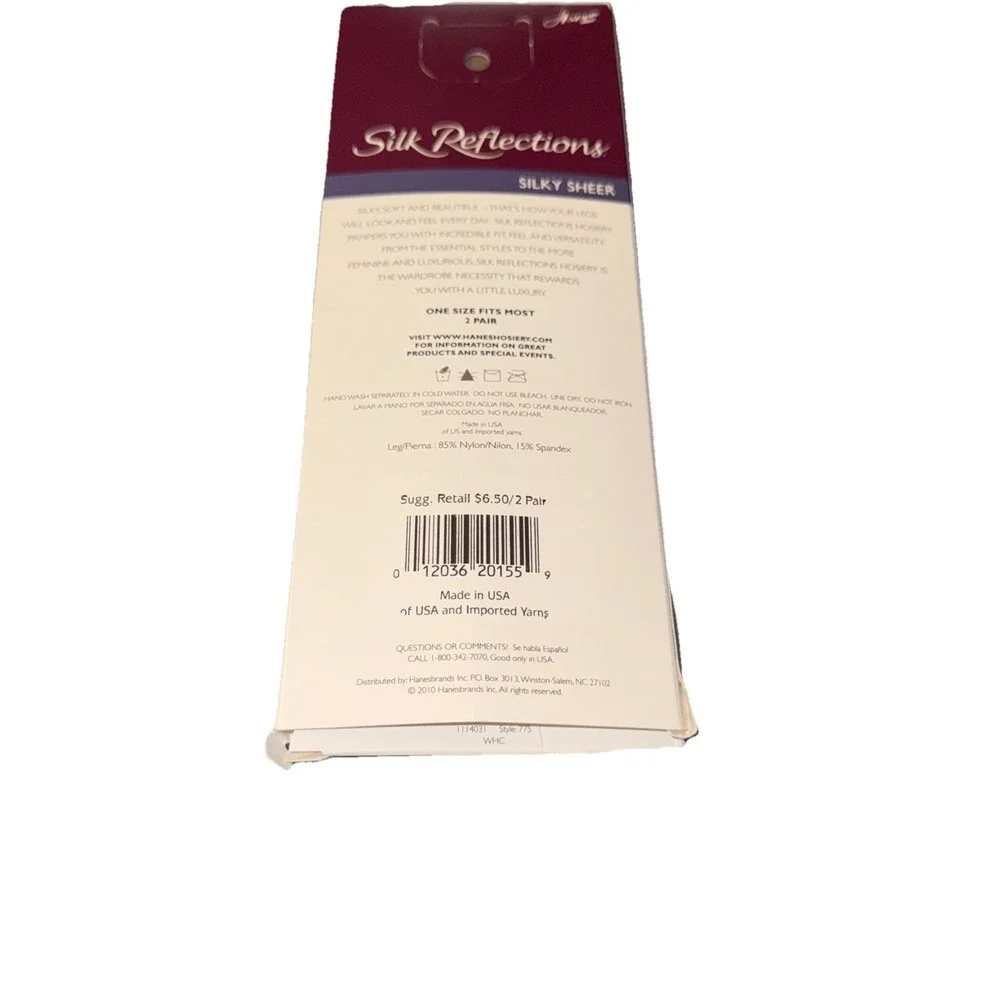 New Hanes‎ Women's Silk Reflections Silky Sheer Knee Highs  Color 775 - 2 Pairs